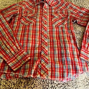 Wrangler pearl snap long sleeve shirt men’s medium